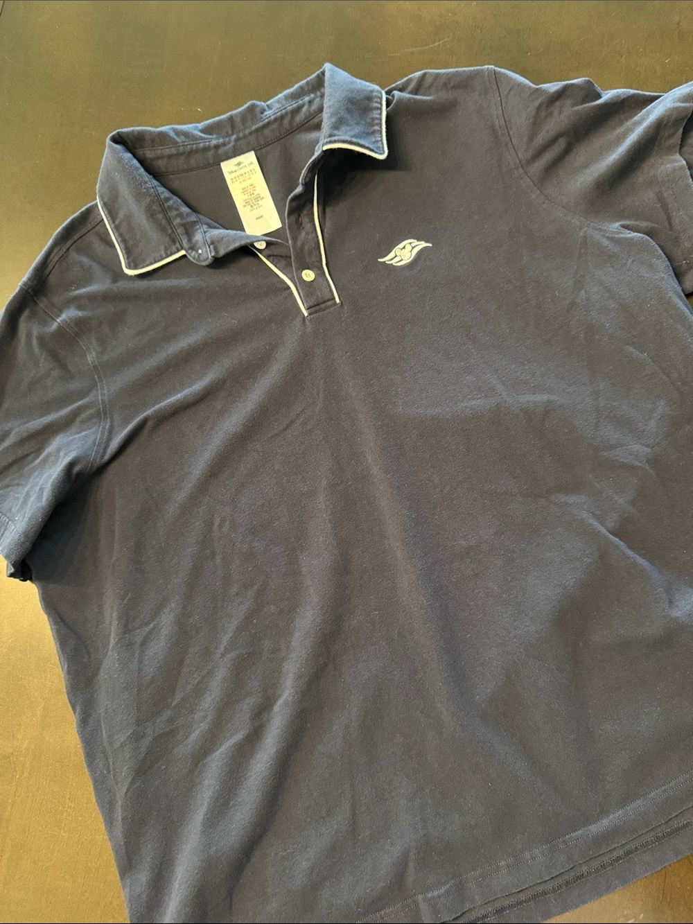 Disney Cruise Line Men's Navy Polo Shirt with Contrast Trim